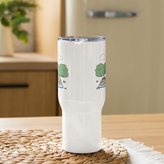 Picnic - Travel Mug with a Handle, Mr.Shark (Printful)