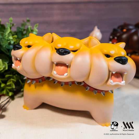 Large DoReMi Shiba Inu Cerberus Figure, Chubby Monsters Series, Jayrock, Limited Edition.