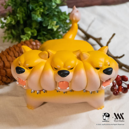 Large DoReMi Shiba Inu Cerberus Figure, Chubby Monsters Series, Jayrock, Limited Edition.