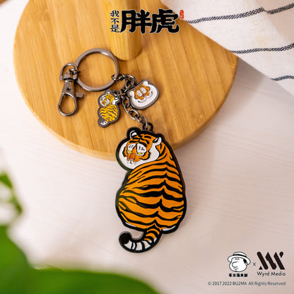 Fat Tiger and Cub Metal Key Ring , 3 Styles, Bu2ma keychains